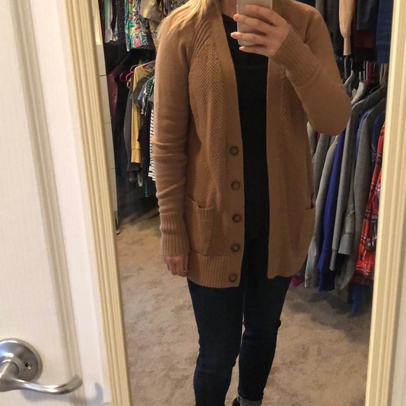 old navy camel cardigan
